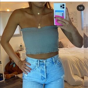 Sage green tube top